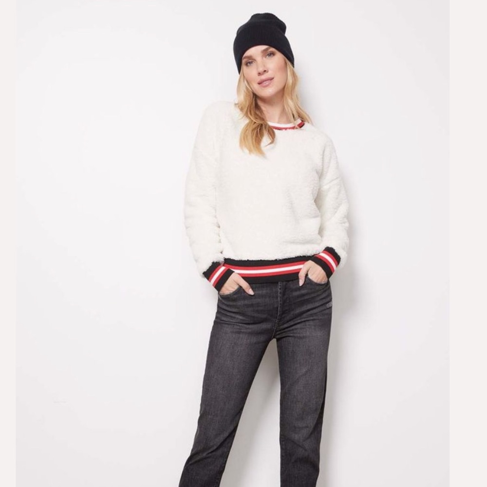 Evereve Kodi Sherpa Varsity Pullover